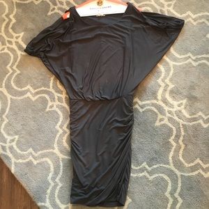 Lucky Brand cold shoulder grey dress